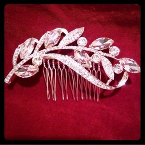 Clear Crystal Hair Comb-NEW!